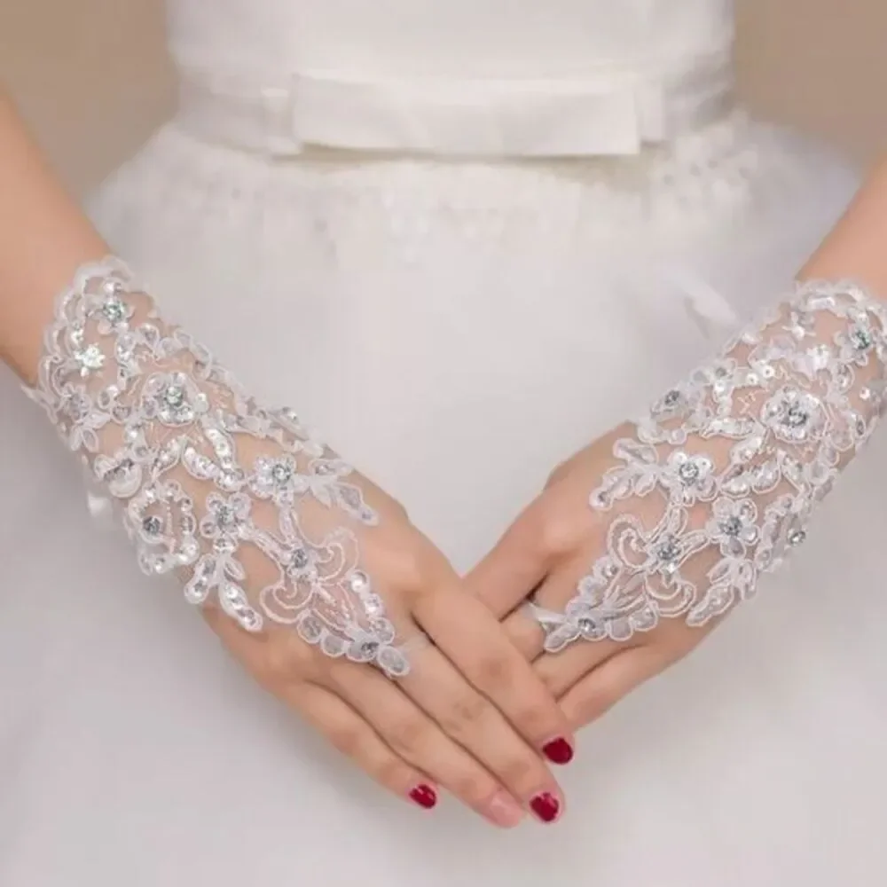 𝅺BRIDAL Gloves White
